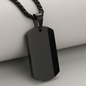 Bán Buôn Tùy Chỉnh Tên Logo 18K Mạ Vàng Thép Không Gỉ Vòng Cổ Mặt Dây Chuyền Thời Trang Màu Sắc Đôi Trang Sức Vòng Cổ Cho Nam Giới Phụ Nữ - Product Image 6