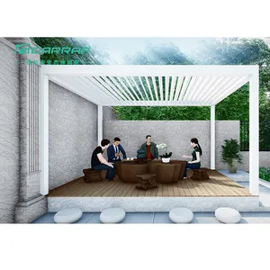 Bio klimatische 3x4 3x3 Lamellendach-Kits Aluminium Garten Aluminium Außen bögen Lauben Pergolen Pavillon Garten gebäude