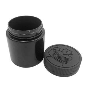 Customized <b>Empty</b> PET Plastic Child-Resistant Round Black Transparent Storage <b>Jar</b> Dry Herb Flower Smell Proof 3.5g Packaging <b>Jar</b> - Product Image 3