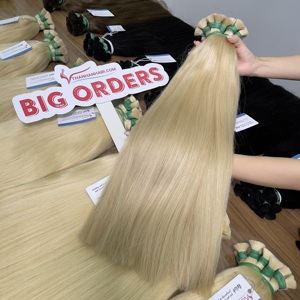 Extensión de cabello a granel vietnamita pelo liso color tono claro 22 pulgadas en stock ahora listo para enviar - Product Image 2