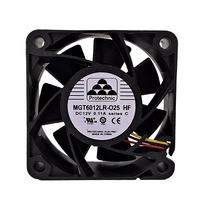 Ventilateurs axiaux électriques Protechnic MGT6012LR-O25 HFC 12V 0.11A 60*60*25mm 3000RPM 14.87CFM Ventilation d'air Refroidissement Plastique OEM