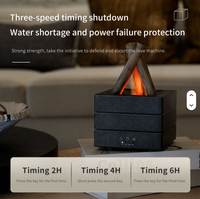 Nouveau diffuseur d'huiles essentielles portable de 250 ml à piles, lampe LED colorée, USB, batterie, diffuseur d'arômes pour la maison, flamme de feu
