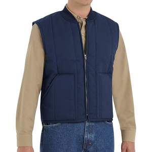 Gilet matelassé Red Kap pour homme Gilet matelassé réversible léger Toile polyester tricoté coupe-vent Logo personnalisé pour une utilisation en extérieur - Product Image 1