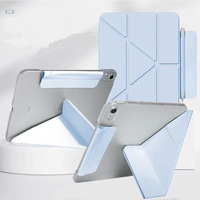 Étui de protection mat pour iPad 2022 10,9 pouces, coque rigide, fixation magnétique anti-pliage, dispositif de fixation + support pliable en trois parties