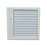 Grille d'aération extérieure moderne en plastique à persiennes 300x300 carrée pour système CVC, idéale pour sous-sol et atelier - Vente en gros