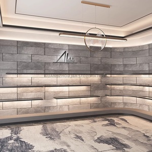 Espositori per Scarpe di Lusso in Stile Mall, Scaffali Metallici a Parete, Armadietto Porta Scarpe e Borse con Illuminazione - Product Image 4