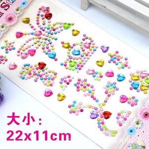 Autocollant de tatouage temporaire pour enfants Tatouage d'évêque Maquillage Visage Bijoux Résine Tatu <span class=keywords><strong>Strass</strong></span> Cristal <span class=keywords><strong>Strass</strong></span> Résine Tatu pour Temporaire - Product Image 2