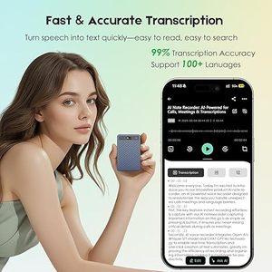 Grabadora <span class=keywords><strong>de</strong></span> Voz con IA ChatGPT5 OEM con Transcripción, Transcripción y Resumen por IA, Compatible con Grabadoras <span class=keywords><strong>de</strong></span> Audio en 147 Idiomas, 32/64/128 GB - Product Image 5