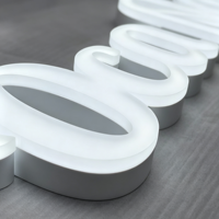 Lettres rétroéclairées en acier inoxydable personnalisées, enseigne LED à canal inversé pour la publicité, logo d'entreprise, façade intérieure, étanche IP65