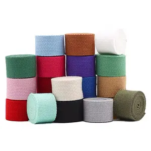 Großhandel bunte Polyester Baumwolle Gurtband 2cm 2,5 cm 32mm 3,8 cm 5cm für Taschen riemen