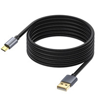 USB 2.0 Aluminiumgehäuse-Verlängerung kabel mit USB-A-zu-Micro-USB 5P-Steckern 3A Langes Schnell lade kabel