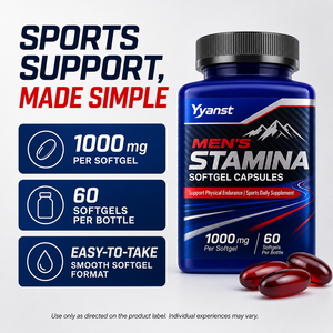 ซอฟท์เจลเสริมสร้างความทนทานสำหรับผู้ชาย 60 แคปซูล น้ำมัน MCT สารสกัดจากหัวบีทรูท โสม วิตามินอี เสริมสร้างความทนทานทางร่างกาย พลังงานประจำวัน สำหรับนักกีฬา OEM - Product Image 6
