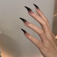 L8 Kaixin Factory Faux ongles à presser effet ombré nude à gris foncé Dragon Claw, Fournitures pour ongles effet ombré gris Dragon Claw