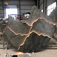 Revêtement mural de luxe KT STONE, panneaux translucides, pierre décorative de haute qualité, design intérieur, la lumière passe