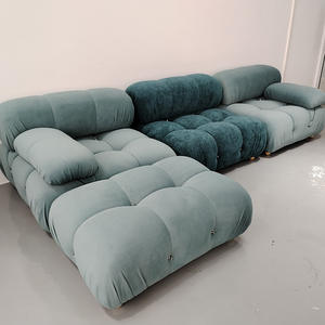 Sofá Modular B&B Mario Chameleon Tipo Pan Combinación Libre Minimalista De Tela Bloques Tofu Rectos Para Sala De Estar - Product Image 4