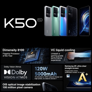 Téléphone <span class=keywords><strong>Xiaomi</strong></span> <span class=keywords><strong>Redmi</strong></span> K50 Pro 5G avec 8 Go + 128 Go, écran 6,67 pouces, <span class=keywords><strong>MIUI</strong></span> <span class=keywords><strong>13</strong></span>, batterie 5000 mAh - Product Image 5