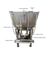 Machine de remplissage de liquides par siphon LT-GFP4, remplisseuse de bouteilles pour liquides moussants (vin, sauce soja, vinaigre), équipement de mise en bouteille avec contrôle du niveau de liquide