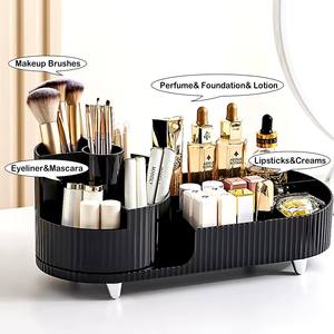 360 Rotating Makeup Organizer for Vanity with Brush Holder, <b>Large</b> Spinning Cosmetic Storage <b>Box</b> for Countertop Bathroom Dresser - Product Image 4