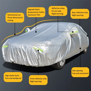 Funda para Coche de Aluminio Engrosado con Tiras Reflectantes, Anti-Nieve, Impermeable, Antipolvo, Universal para Exteriores - Product Image 2