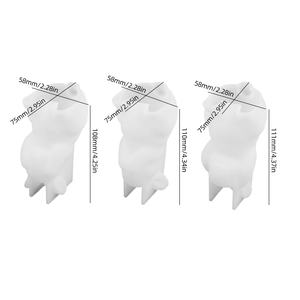 قالب سيليكون ثلاثي الأبعاد بتصميم أرنب للأعمال اليدوية، قالب شموع أرنب عيد الفصح، ديكور منزلي مصنوع يدويًا من الجبس والراتنج والأسمنت - Product Image 6