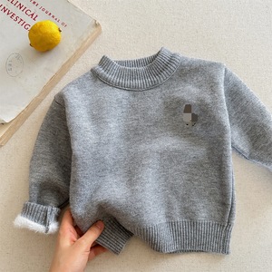 Child Star Circle Knitted Sweater Thickened Warm Pullover For Girls Autumn Winter Full Sleeve With Label - Product Image 4