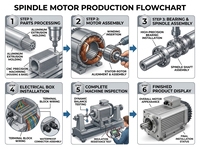 Moteur de broche haute performance, moteur AC 132 kW 1500 tr/min, moteur d'entraînement industriel pour machine-outil