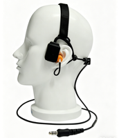 Casque à conduction osseuse avec microphone PTT filaire, suppression du bruit ENC, radio bidirectionnelle, utilisation industrielle en extérieur