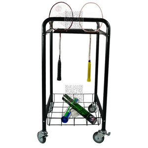 Chariot de stockage de raquette à cadre double couche de produits de tennis professionnels avec capacité supplémentaire pour les équipes sportives en Suède - Product Image 5