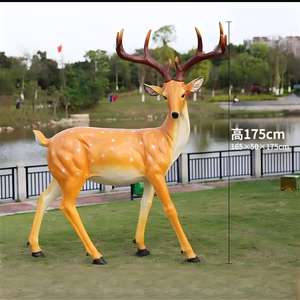 Sculpture de tête de cerf en fonte de fer de style moderne, œuvre d'art en bronze, technique de moulage sous pression, artisanat métallique unique, ornement de <span class=keywords><strong>jardin</strong></span> - Product Image 1