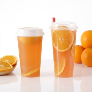 Gobelet en plastique transparent givré de haute qualité, personnalisé, jetable, avec couvercle, pour boissons froides, champagne, bière - Product Image 1