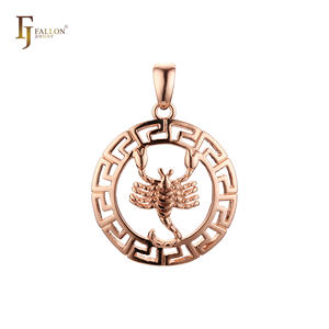 Кулон FJ Fallon Fashion Jewelry с позолотой под розовое золото, знак зодиака, греческий стиль, «Гея» — ореол знака зодиака - Product Image 6