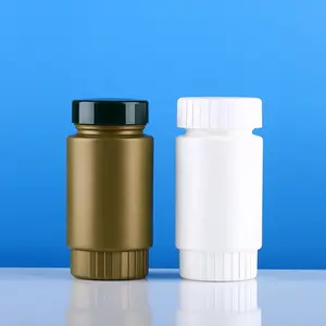 Sıcak satış 175CC beyaz PE yuvarlak hap konteyner boş Vitamin şişeleri toplu kapsül konteyner ilaç