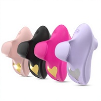 Vibrateur électrique en silicone en forme de cœur, 10 fréquences, à succion, recharge magnétique, masseur, 60 dB de bruit, vente en gros