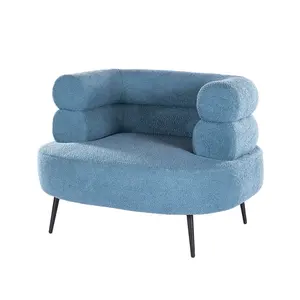 Fauteuil de salon de luxe en imitation de laine italienne, fauteuil de salon unique