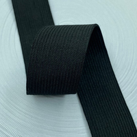 CQ en Stock Noir et Blanc Crochet Bande Élastique Spandex Ceinture pour Vêtements et Couture Logo Personnalisable Certifié Oeko-Tex