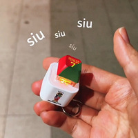 Porte-clés mécanique rechargeable CR7 Football Theme Cup Fidget Clicker Keycap