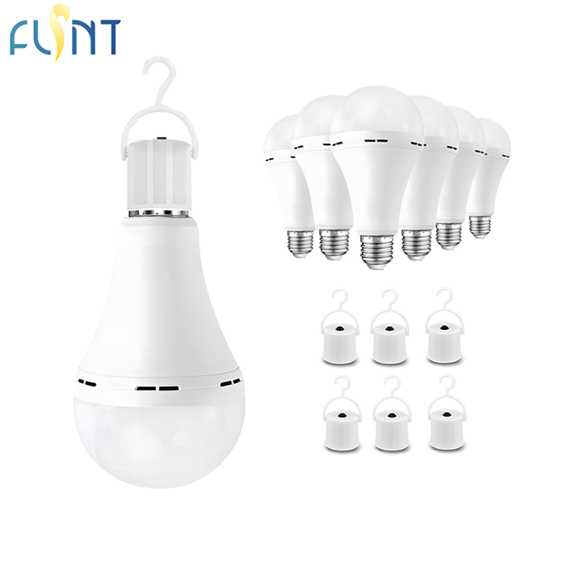 High Quality Dual Battery Powered Lithium Removable LED Emergency Bulb E26 5W 8W Outdoor IP65 3-5 Hours Dimmable Ra80 6500K