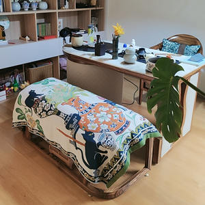 Venta al por Mayor de Fabricantes: Funda para Sofá Cama de 80*160cm con Impresión Doble Cara de Estilo Pintura al Óleo Retro - Product Image 5