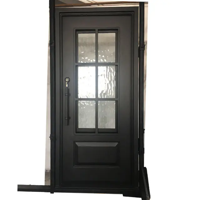 Входная железная дверь ручной работы с 6 панелями, 42X96 дюймов, 1 шт.