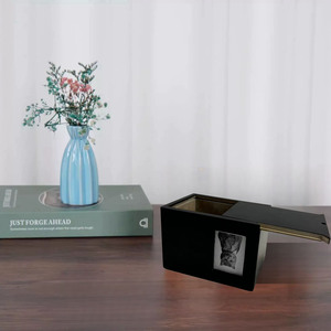 Pet Memorial <b>Urn</b> Rectangle 16x11 Solid Color Covered For <b>Cat</b> Dog Funeral Supplies - Product Image 2