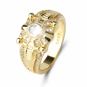 Hot Sale Fashion <span class=keywords><strong>Saudi</strong></span> Goldschmuck Pfändbarer 18 Karat <span class=keywords><strong>Gold</strong></span> Herren <span class=keywords><strong>ring</strong></span> Vergoldeter simulierter Edelstein Big <span class=keywords><strong>Ring</strong></span> - Product Image 5