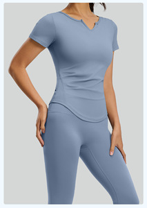 Conjunto Deportivo de 2 Piezas para Mujer, Cuello en V, Ecológico, de Secado Rápido, Transpirable, para Yoga y Ejercicio, con Cintura Elástica - Product Image 5
