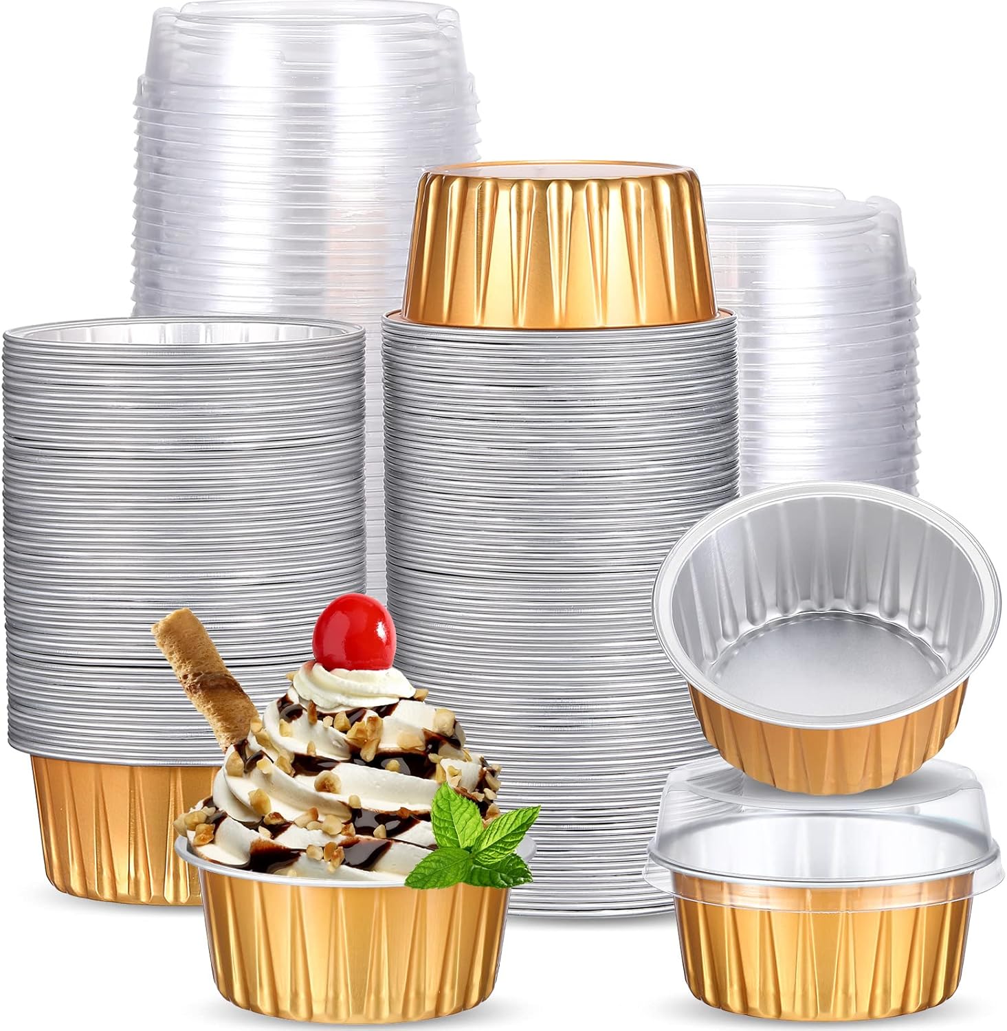 Aluminum Foil Mini Cupcake Cups Wholesale Custom