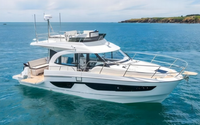 Intérieurs de luxe, bateau de plaisance miniature Bohao de 36 pieds avec deux moteurs de 250 CV, capacité de 12 personnes, à vendre