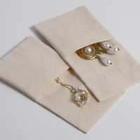 Pochette à bijoux en toile Guardidea 8*8cm avec insert, logo personnalisé, pochettes à bijoux pour bagues, boucles d'oreilles, pendentifs et bracelets