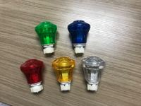 Cabochon à LED à point solide préprogrammé, corps de lampe en plastique IP65 E14 de couleur unique pour parcs à thème et champs de foire