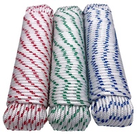 Corde tressée en PE, PP, polyester, nylon, polypropylène, longue durée de vie, vente chaude, 1 mm, 2 mm, 3 mm, 4 mm, 5 mm, 6 mm, 8 mm, 10 mm, 12 mm, 16 mm, 18 mm