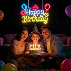 Happy Birthday Neon LED Indoor Hanging Ambient Light Shop <b>Sign</b> Wall Decoration Light Entrance Indicator Lighting <b>Sign</b> 5V 12V - Product Image 5