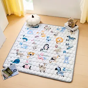 Tappetino da gioco per bambini 50 "X 50" tappetino per strisciamento in un unico pezzo antiscivolo imbottito per neonati