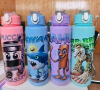 Bouteille d'Eau pour Enfants Kecolove en Gros, 900ml, Sans BPA, Bon Marché, Capybara, pour Sports de Plein Air, École, Cadeau Étudiant, avec Sangle